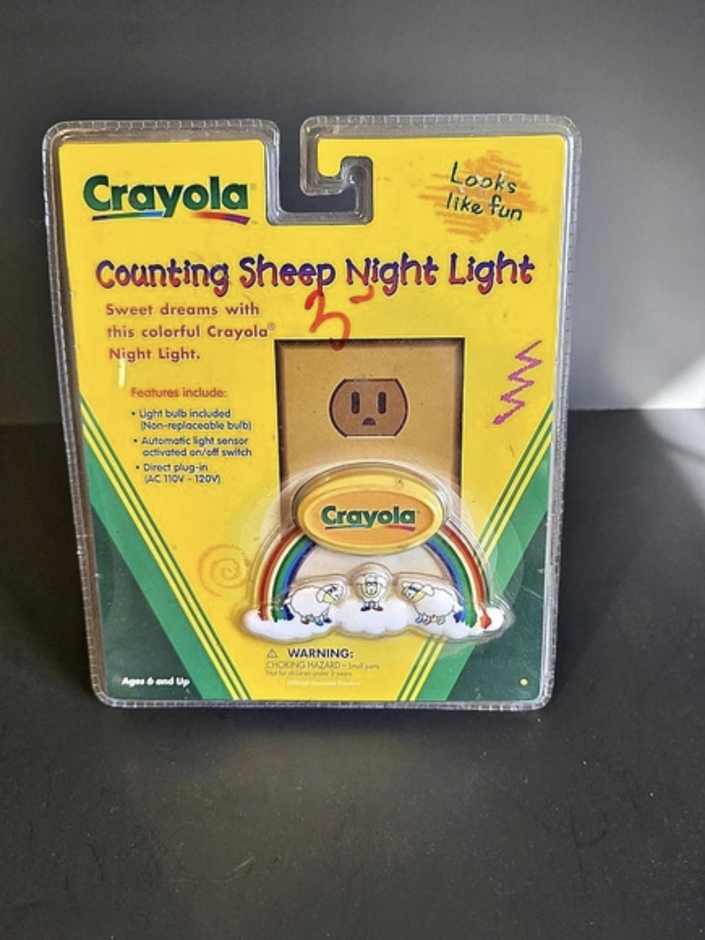Vintage 2001 Crayola Counting Sheep Night Light New Sealed